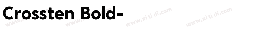 Crossten Bold字体转换